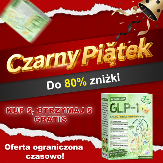 🖤💥 Black Friday | Oficjalny sklep 👩‍⚕️ BuildLeaf® GLP-1 8-w-1 roztwór doustny (raz dziennie, efekty w 7 dni) Wspiera odchudzanie, serce, cukier, sen, jelita, stawy oraz ujędrnia skórę i dodaje energii
