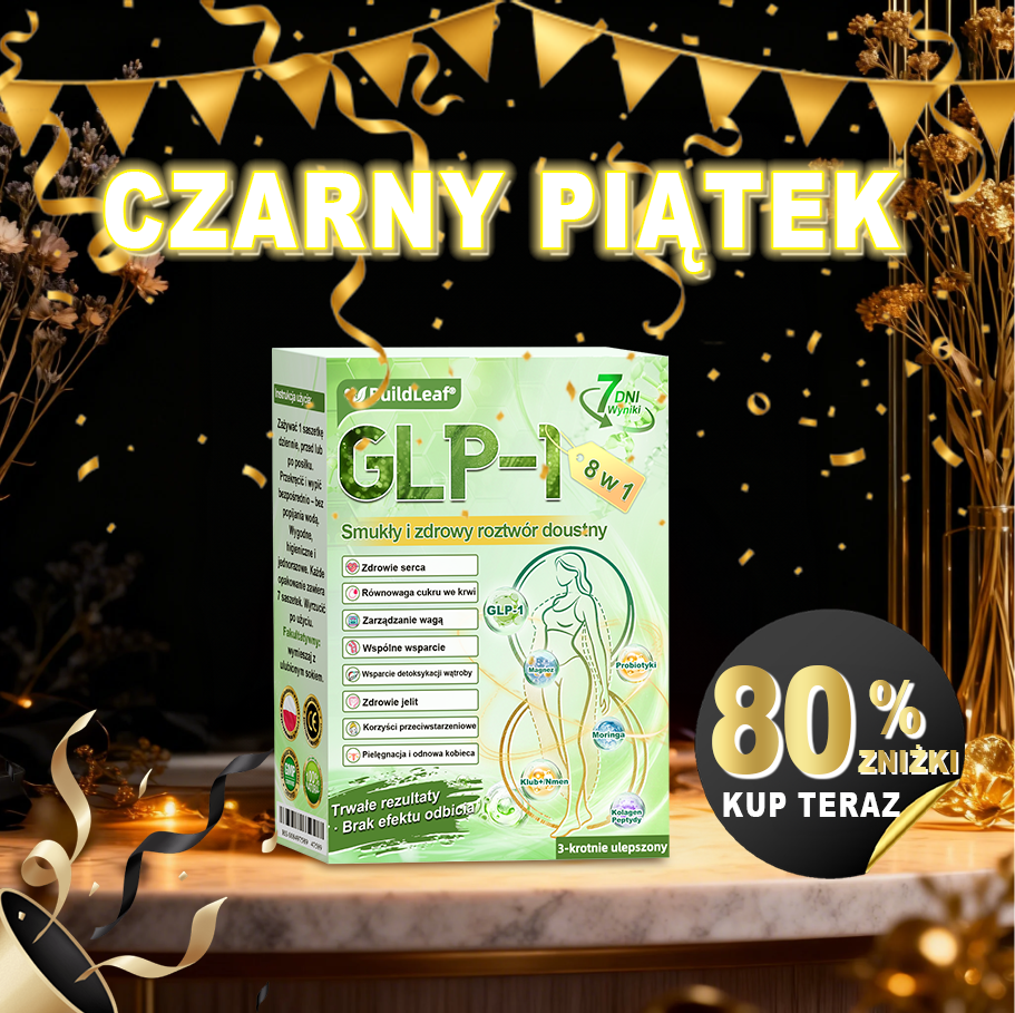 🖤🔥 Black Friday | Oficjalny sklep 👩‍⚕️ BuildLeaf® GLP-1 8-w-1 roztwór doustny (raz dziennie, efekty w 7 dni) Wspiera odchudzanie, serce, cukier, sen, jelita, stawy oraz ujędrnia skórę i dodaje energii