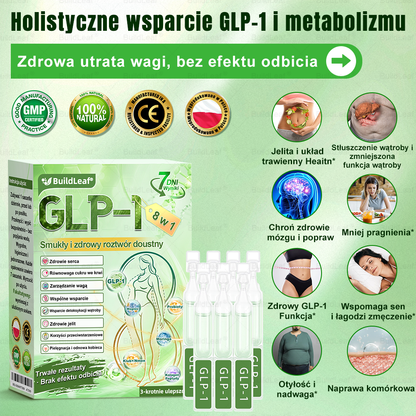 🖤🔥 Black Friday | Oficjalny sklep 👩‍⚕️ BuildLeaf® GLP-1 8-w-1 roztwór doustny (raz dziennie, efekty w 7 dni) Wspiera odchudzanie, serce, cukier, sen, jelita, stawy oraz ujędrnia skórę i dodaje energii