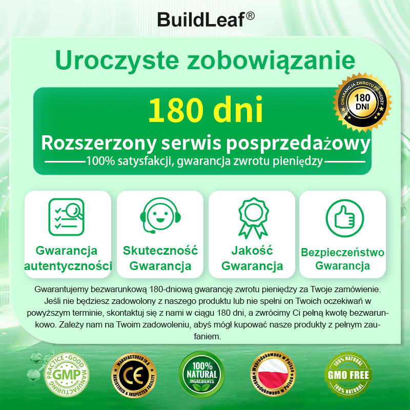 🖤🔥 Black Friday | Oficjalny sklep 👩‍⚕️ BuildLeaf® GLP-1 8-w-1 roztwór doustny (raz dziennie, efekty w 7 dni) Wspiera odchudzanie, serce, cukier, sen, jelita, stawy oraz ujędrnia skórę i dodaje energii