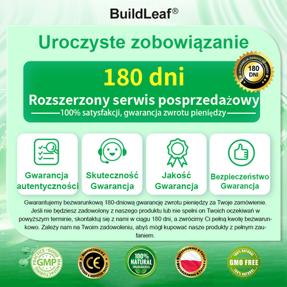 🖤🔥 Black Friday | Oficjalny sklep 👩‍⚕️ BuildLeaf® GLP-1 8-w-1 roztwór doustny (raz dziennie, efekty w 7 dni) Wspiera odchudzanie, serce, cukier, sen, jelita, stawy oraz ujędrnia skórę i dodaje energii